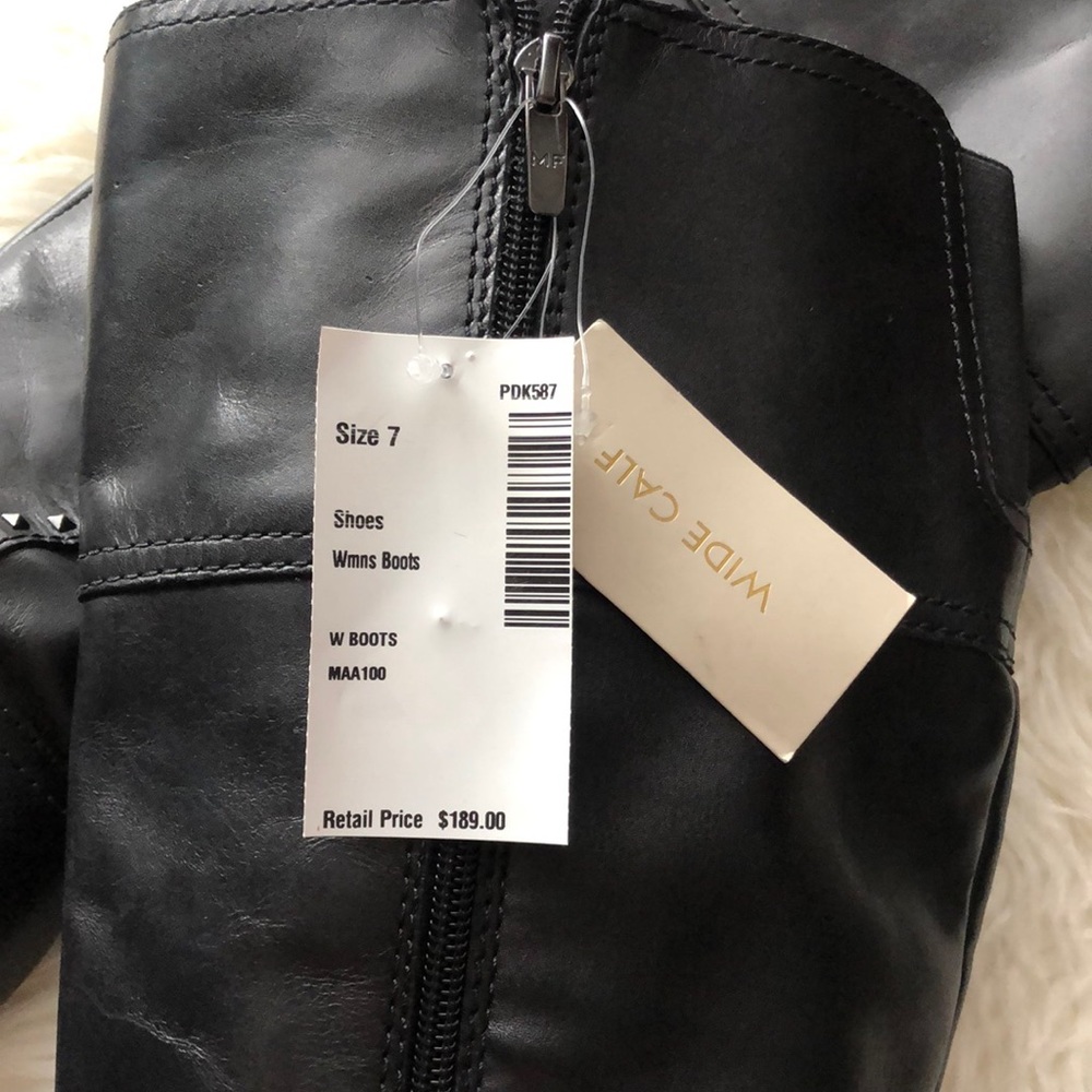 MARC FISHER Galaya Wide Calf Studded Boots - Picture 8 of 13